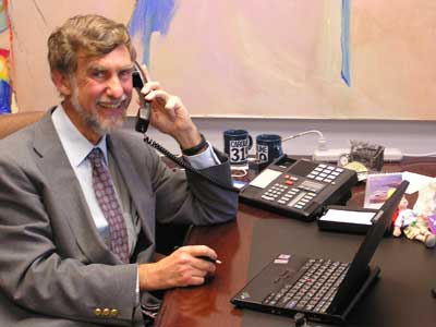 Ian in the Senate's Sacramento office